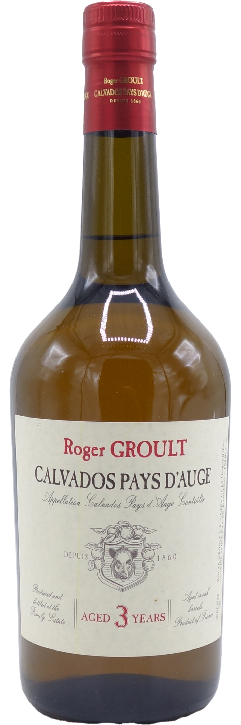 Roger Groult Calvados 3 Year Old, Reserve 750ml