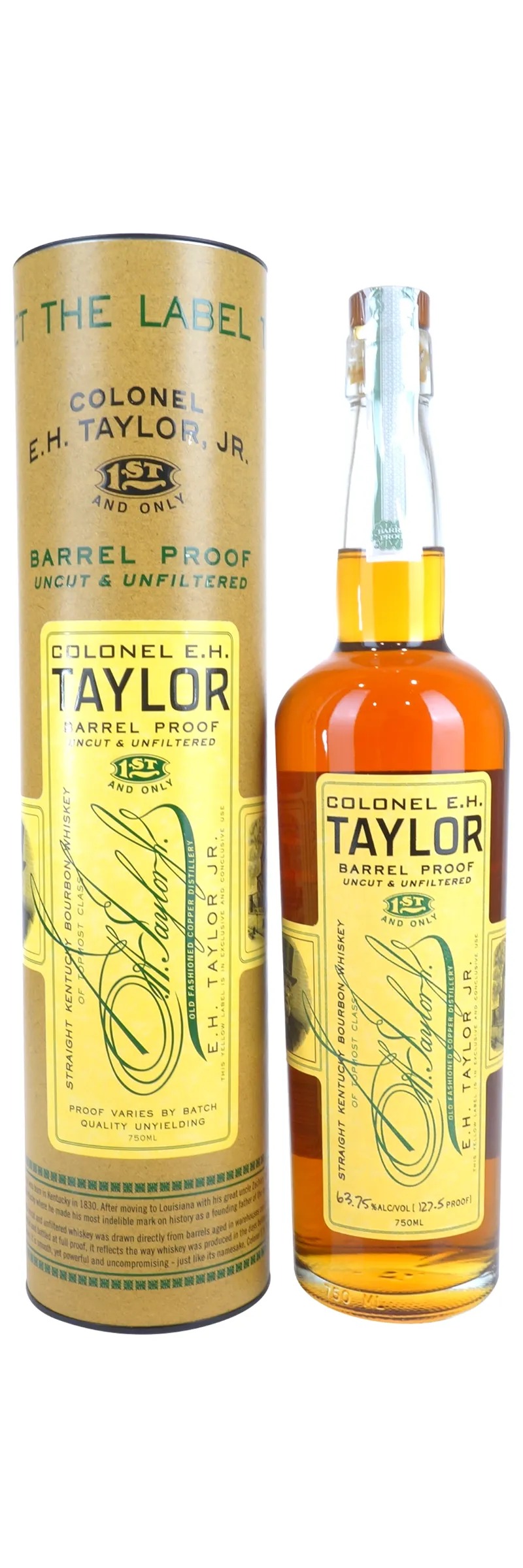 2016 E.H. Taylor Bourbon Whiskey Barrel Proof, 127.5 Proof 750ml